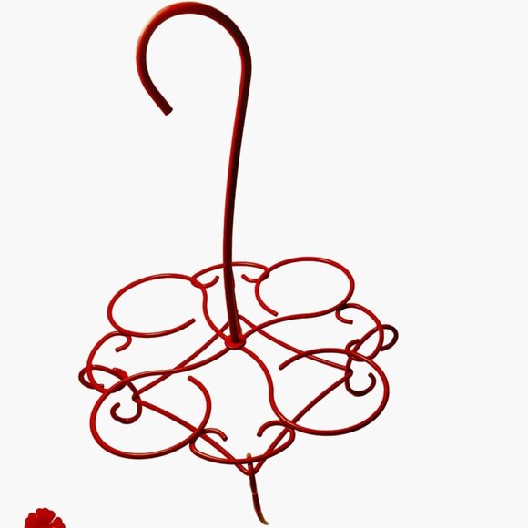 More Birds Simple Wireform Nectar Pod Hummingbird Feeder 5 Red Flower Ports - Picture 2 of 7